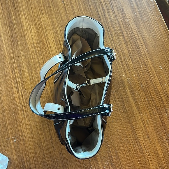 Coach Black Patent Leather Tote - Picture 4 of 11